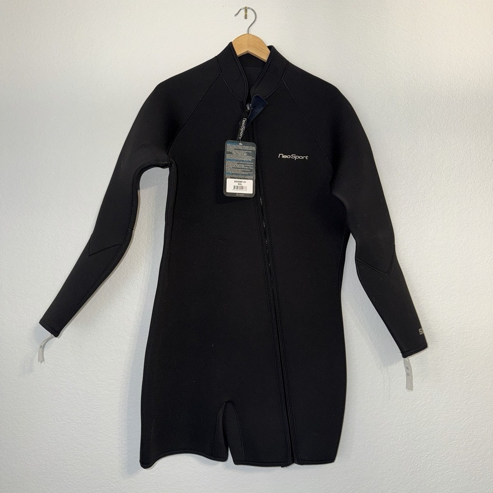 NeoSport Waterman Step-in Jacket Scuba Diving Wetsuit Men's Black Size XXL
